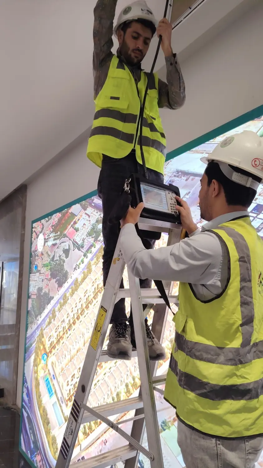 RF field testing at Avenues Towers