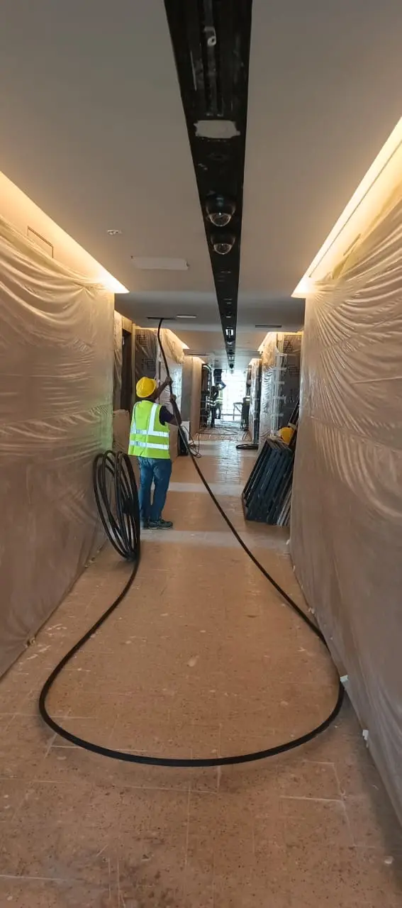 Conrad Hotel fiber project