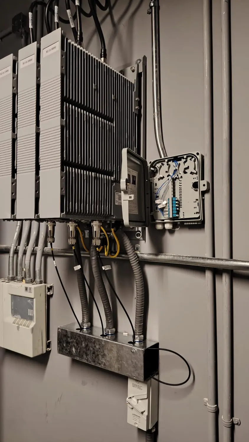 Active DAS equipment and fiber termination detail at KAFD 2.11